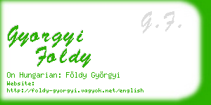 gyorgyi foldy business card